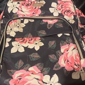Vera Bradley Black and Pink Floral Backpack for sale baby shower gift never use
